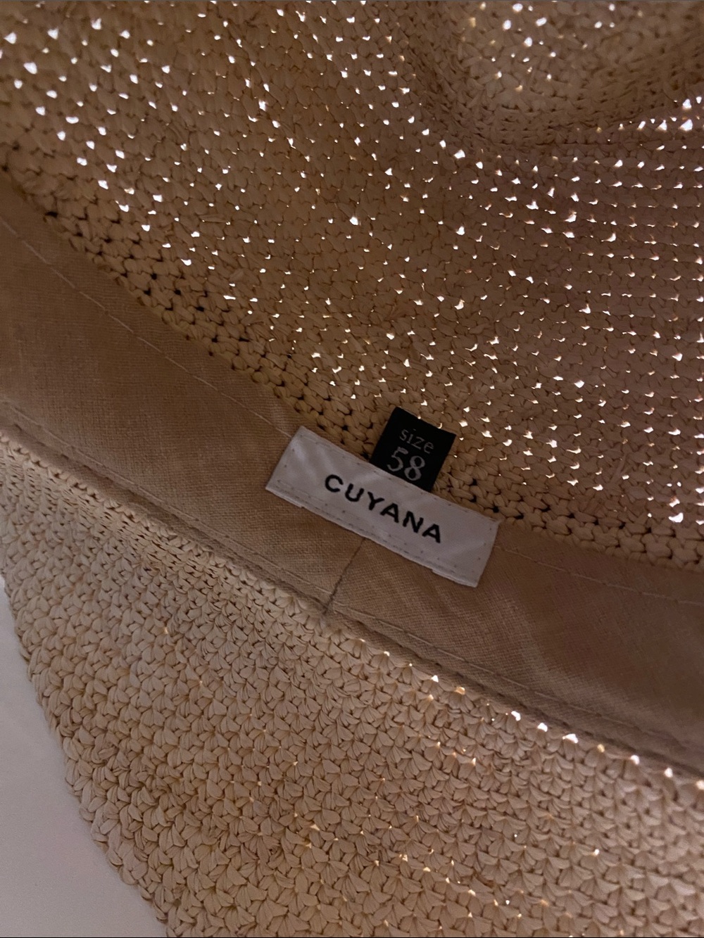 Cuyana Straw Ecuador Straw Hat with Black Band Natural - Picture 8 of 9